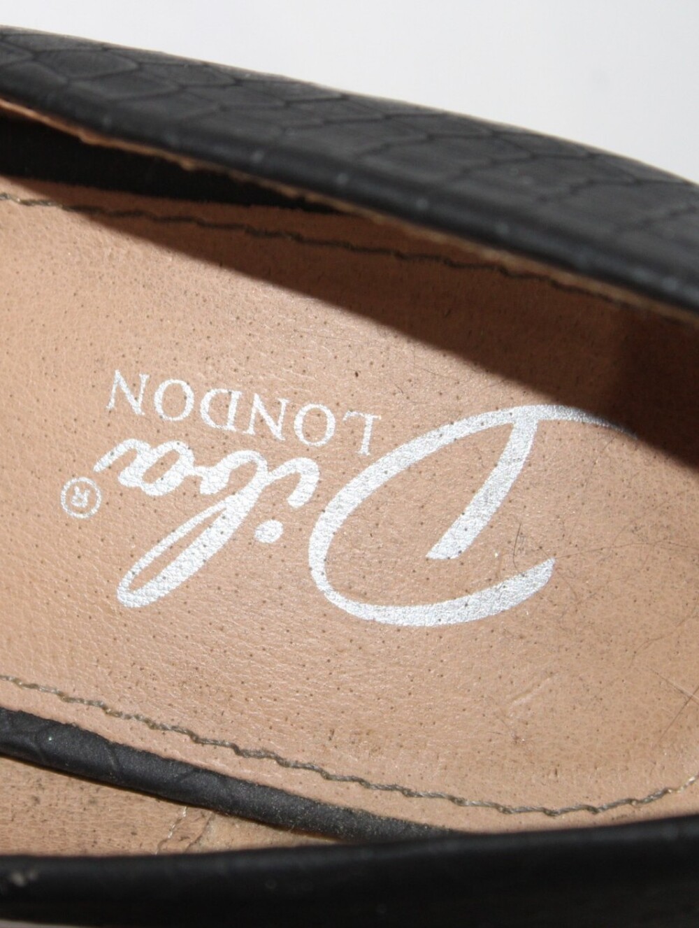 Dune London Women's Black Leather Ballet Flats
